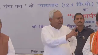 'I Touch Your Feet': Nitish Kumar Urges IAS Officer To Speed Up Work At Kangan Ghat-Ashok Rajpath Link Route | Watch